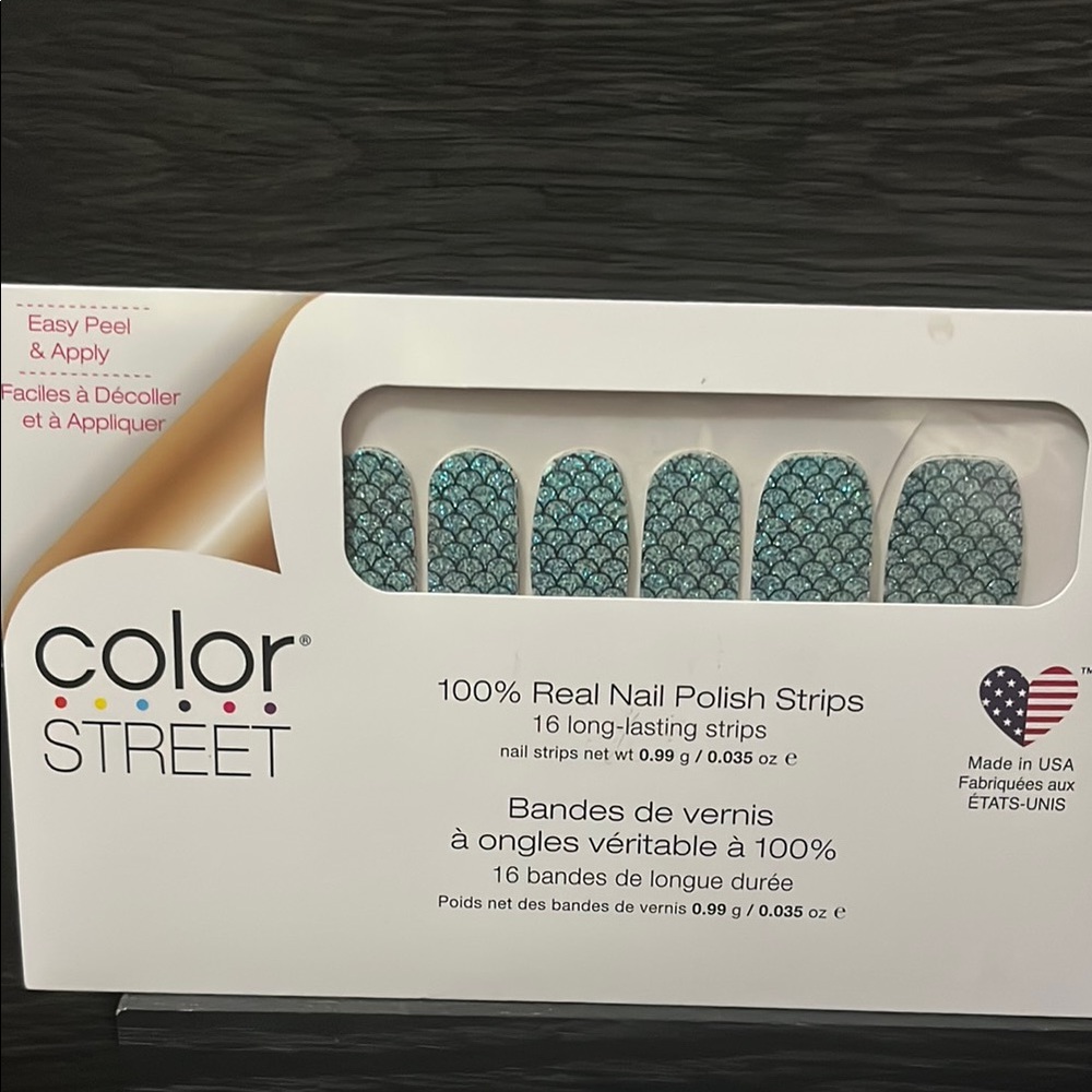 Color Street Teal Pattern Nail Strips Mermaid Brigade